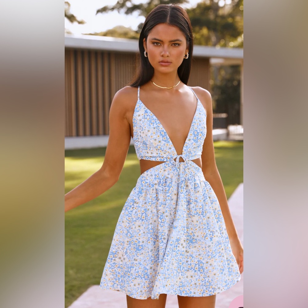 Hello Molly | FAIRY WANDERING DRESS BLUE | size L | NWT